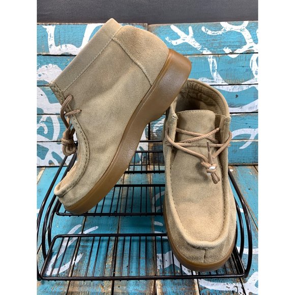 No Boundries Mens Size 10 Hogan Ankle Moc Chukka Boots Beige Suede 5031122 main image 4